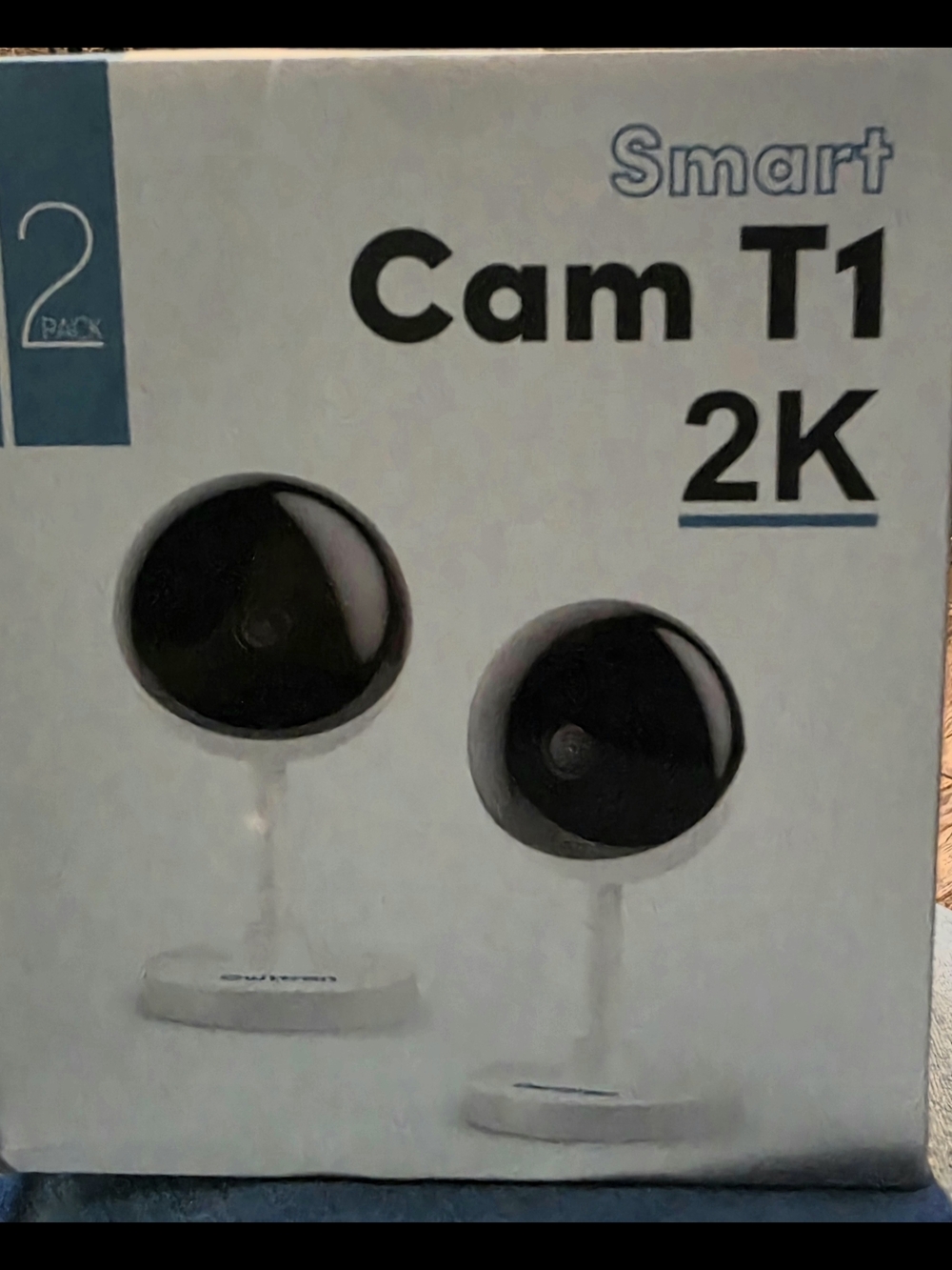 New Smart Cam T1 2K Indoor Security Camera - Black/White
